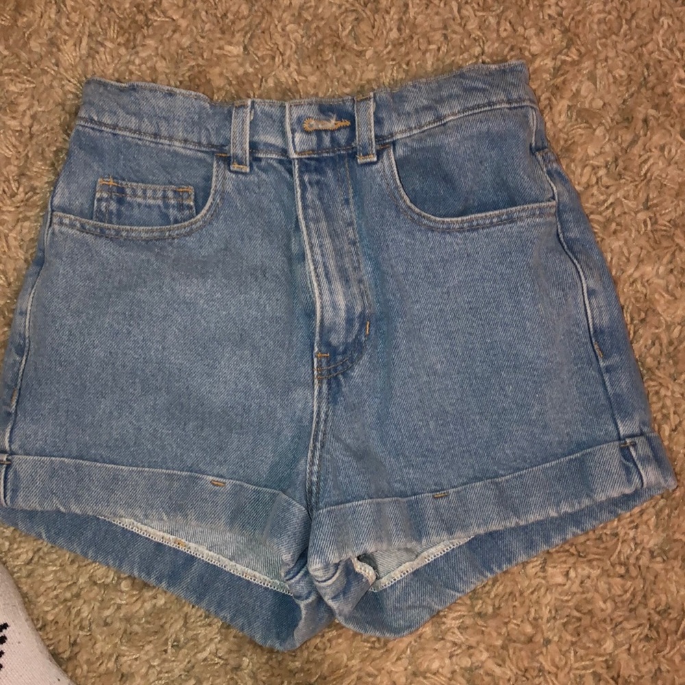 American apparel jean shorts